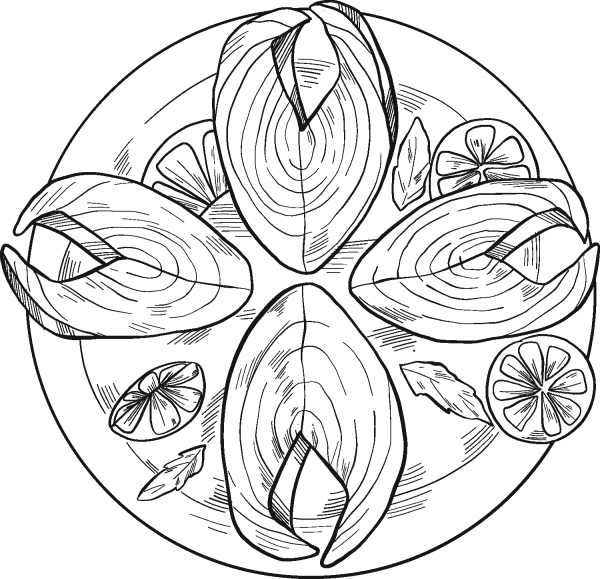 Fish Fry coloring page image