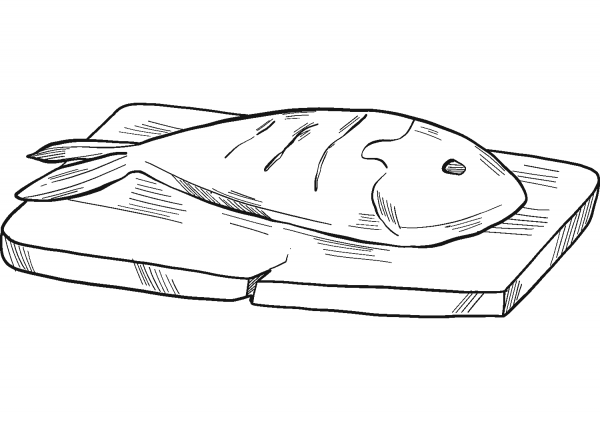 Fish Fry coloring page image