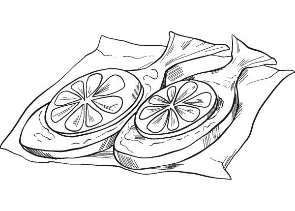 Fish Fry coloring page image