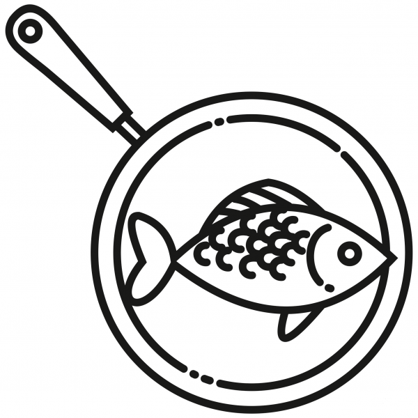 Fish Fry coloring page image
