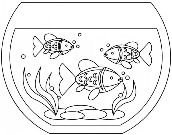 Fish Tank coloring page image