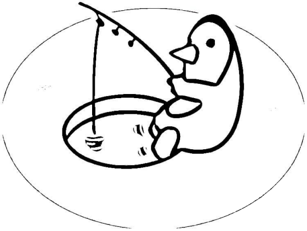 Fishing in the North coloring page image