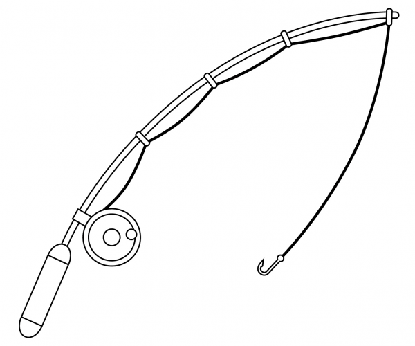 Fishing Rod coloring page image