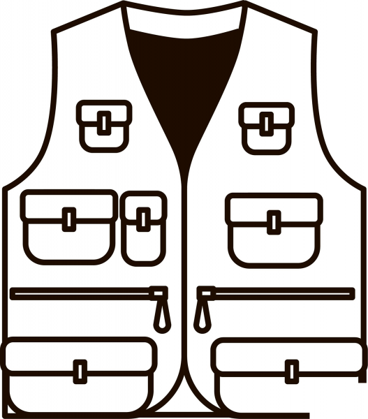 Fishing Vest coloring page image