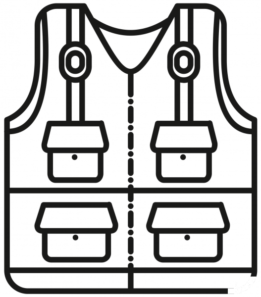 Fishing Vest coloring page image