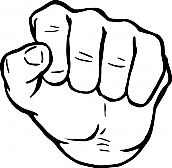 Fist coloring page image