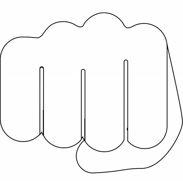 Fisted Hand Emoji coloring page image