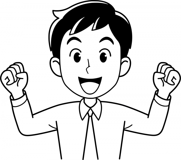 Fistpumpbuisnessman coloring page image