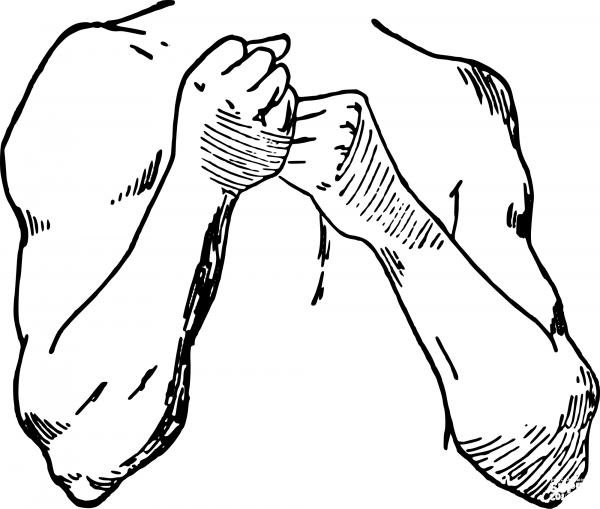 Fists Ready to Fight coloring page image