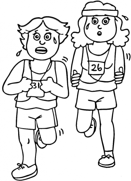 Fitness  coloring page image