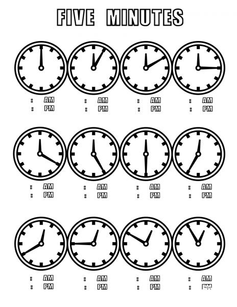 Five Minutes coloring page image