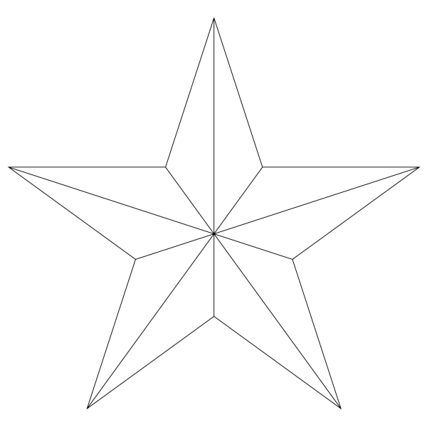 Five Point Star coloring page image