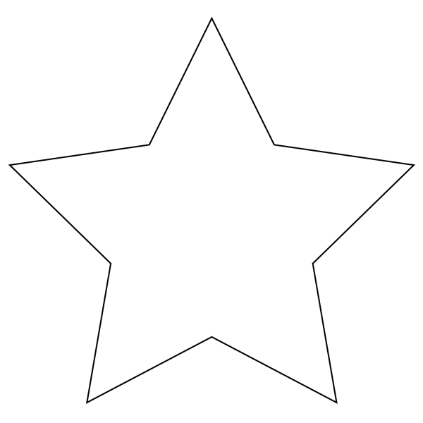 Five Pointed Star coloring page image