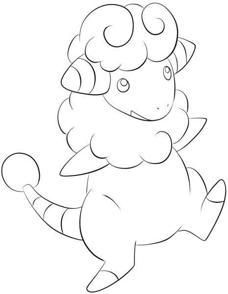 Flaaffy coloring page image