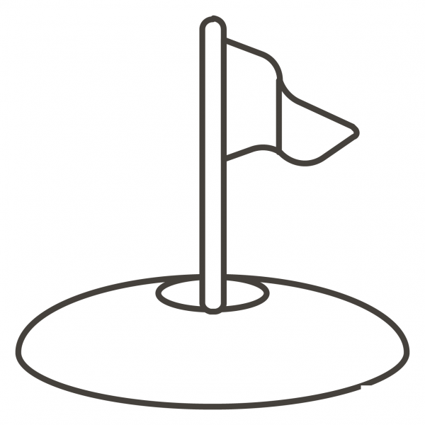 Flag in Hole coloring page image