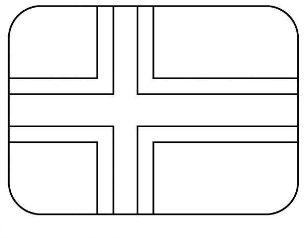 Flag of Aland Islands Emoji coloring page image