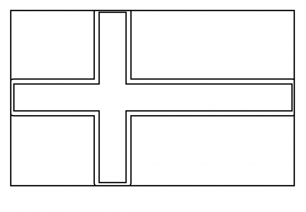 Flag of Aland Islands Emoji coloring page image