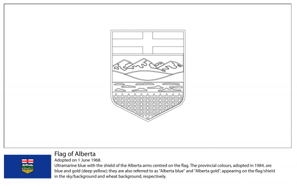 Flag of Alberta coloring page image