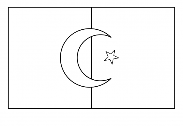 Flag of Algeria Emoji coloring page image