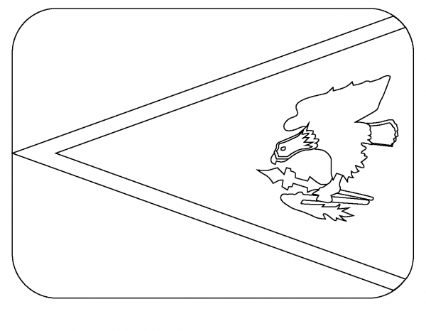 Flag of American Samoa Emoji coloring page image
