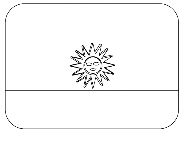 Flag of Argentina Emoji coloring page image