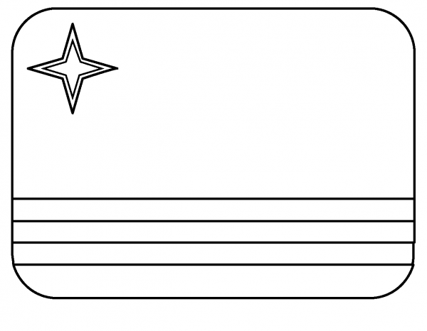 Flag of Aruba Emoji coloring page - ColouringPages