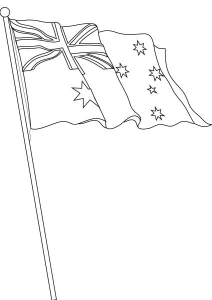 Flag Of Australia  coloring page image