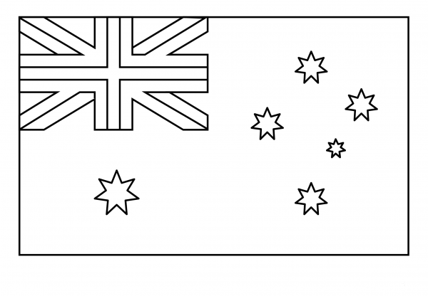 Flag of Australia Emoji coloring page image