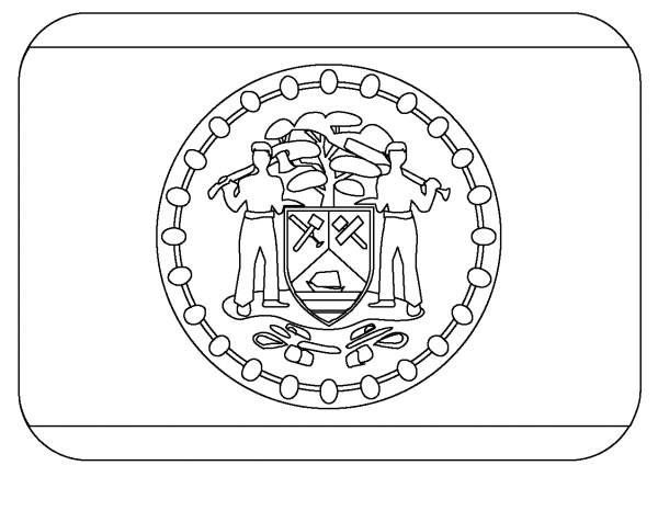 Flag of Belize Emoji coloring page image