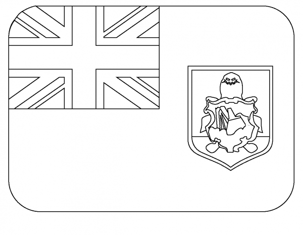 Flag of Bermuda Emoji coloring page image