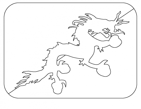 Flag of Bhutan Emoji coloring page image