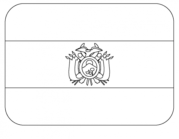 Flag of Bolivia Emoji coloring page image
