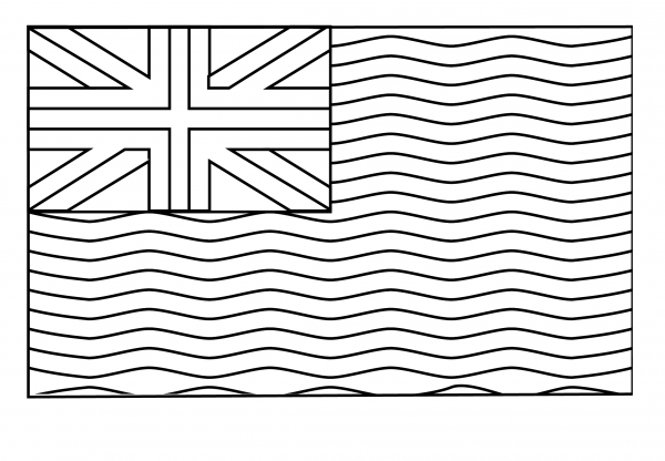 Flag of British Indian Ocean Territory Emoji coloring page image