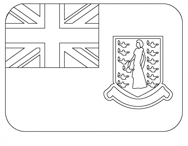 Flag of British Virgin Islands Emoji coloring page image