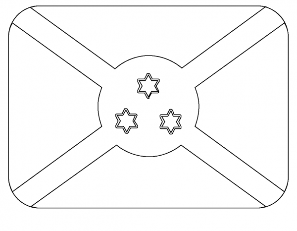 Flag of Burundi Emoji coloring page image