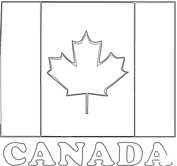 Flag Of Canada  coloring page image