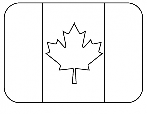 Flag of Canada Emoji coloring page image