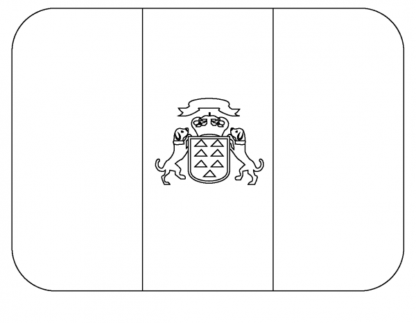 Flag of Canary Islands Emoji coloring page image