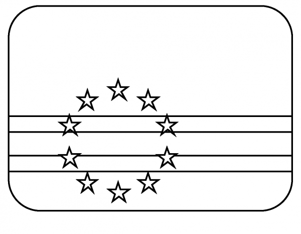 Flag of Cape Verde Emoji coloring page image