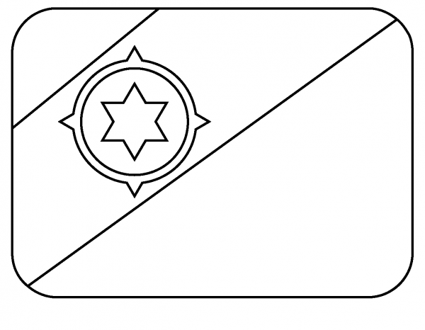 Flag of Caribbean Netherlands Emoji coloring page image