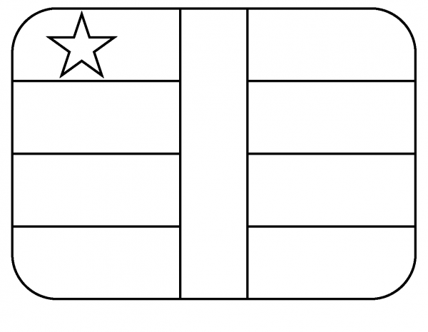 Flag of Central African Republic Emoji coloring page image