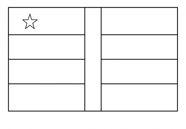 Flag of Central African Republic Emoji coloring page image
