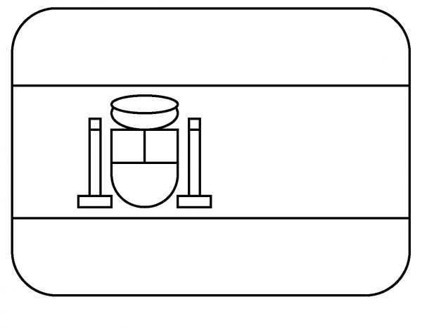 Flag of Ceuta Melilla Emoji coloring page image