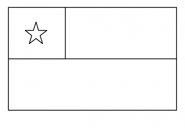 Flag of Chile Emoji coloring page image