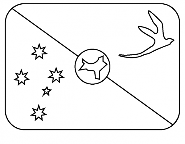 Flag of Christmas Island Emoji coloring page image