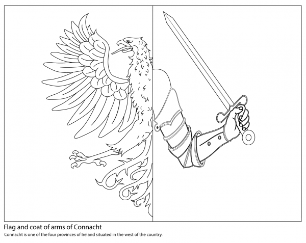 Flag of Connacht coloring page image