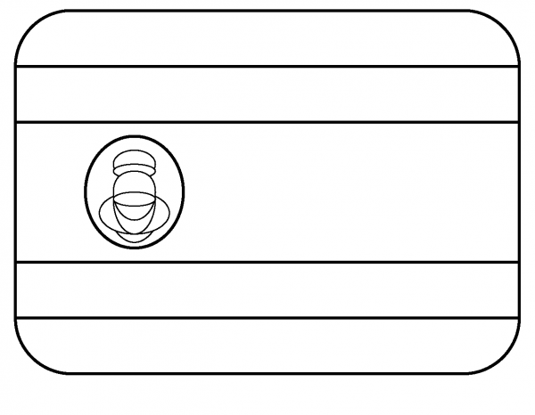 Flag of Costa Rica Emoji coloring page image