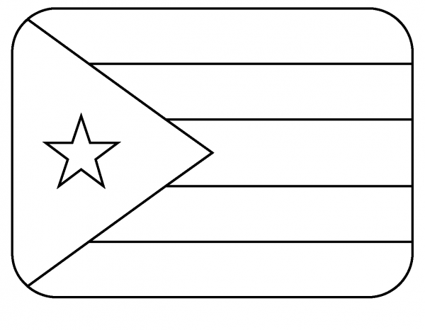 Flag of Cuba Emoji coloring page image