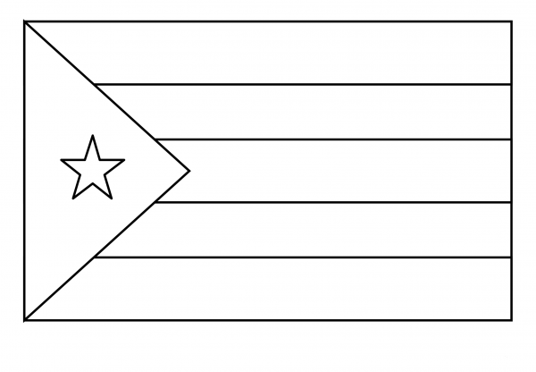 Flag of Cuba Emoji coloring page image