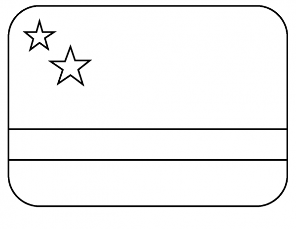 Flag of Curacao Emoji coloring page image